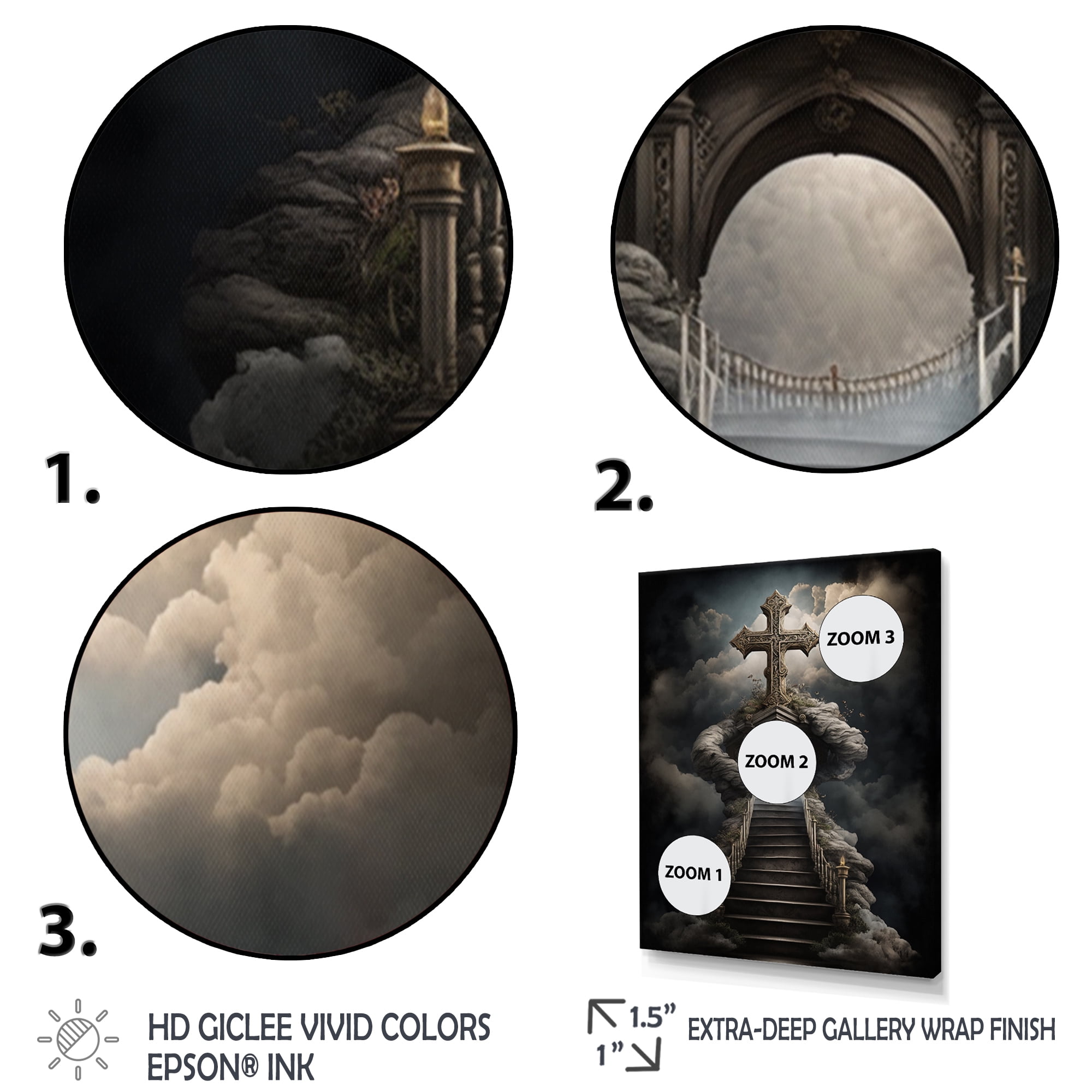 Designart Stairway To Heaven I Canvas Wall Art
