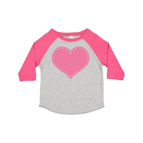 Inktastic Pink Heart (stitch Border) Girls Toddler T-Shirt