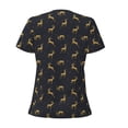 thumbnail image 5 of Wukai Christmas Deers Casual V-Neck Graphic Tees for Women: Lightweight and Breathable Summer Tops with Stylish Design-Small, 5 of 8