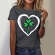 thumbnail image 5 of El Día de San Patricio Manga Corta Cuello Redondo Suéter Casual Top, Ligero 95% Poliéster 5% Blusa de Spandex para Vacaciones Y Uso Diario, Tops de Mujer Casual, 5 of 5