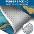 thumbnail image 4 of Blue Marble Gold Wave Pattern Bathroom Rugs Sets 3 Piece,Toilet Cover Set,Absorbent Non Slip Bathroom Mats Sets with U-Shaped Contour Rug Toilet Rug Set, 4 of 5