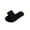 Black, variant on CHUMUD Women's Fuzzy Open Toe Slippers Fairycore Bow Slides with Plush Accent, Indoor House Shoes Slip On Bedroom Comfy Gift