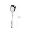 thumbnail image 1 of Stainless Steel Spoon Flat Bottom Dessert Spoon Rice Spoon Mirror Polished for Easy Cleaning Use for Yogurt Soup Porridge Iced Drinks Kitchen Dining Essential, 1 of 7