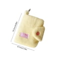 thumbnail image 3 of ZZkhGO Compact Snap Button Keychain Wallet, Solid Color Mini Purse with Ring, Portable Earbud Bag Card Holder for Student Daily Casual Outing Travel, Yellow, 3 of 6