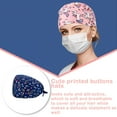 thumbnail image 1 of VONKY Gourd Caps Nurse Durability Pure Color Button Professional Assorted Colors Tie Back Work Uniform Operating Hats L08, 1 of 4