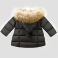 thumbnail image 3 of Dezsed Winter Jacket Girls Solid Color Hooded Snowsuit Coat With Zipper Long Sleeve Warm Children Clothes Down Windproof Jacket Outerwear 6Months-5Years On Clearance, 3 of 4