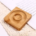 thumbnail image 2 of Bewildely 2 piezas decorativas de bandeja colgante joyería brazalete broche soporte para pendientes soporte de ranura redonda tocador para Almacenamiento y organización del hogar Madera/Cuadrado Bewildely HA075880-01, 2 of 6