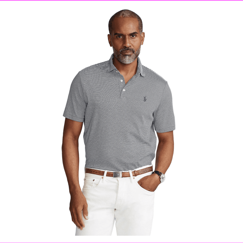 Polo Ralph Lauren Men's Classic-Fit Soft Cotton Polo Shirt ,M,BLUE -  