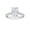 Platinum, variant on 1 Carat (ctw) Platinum Radiant,Round Cut LAB GROWN Diamond Vintage Engagement Ring (Color E-F Clarity VS2-SI1)
