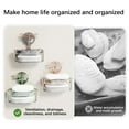 thumbnail image 6 of Nkmbld Dragonfly Shaped Suction Cup Soap Box, Household Wall-Mounted Non-Perforating Draining Soap Dish Holder for Kitchen, Bathroom, Laundry, White, 6 of 8