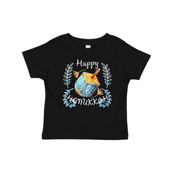 Inktastic Happy Hanukkah Dreidel and Laurels Boys or Girls Baby T-Shirt