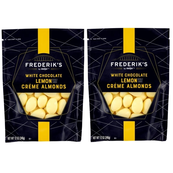 Frederik's White Chocolate Lemon Creme Almonds, 12 Ounces (2 Bags)
