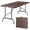 Brown-1PCS, variant on RONG-3 Multipurpose Banquet Fold-in-Half Table Lightweight Durable Desk with Secure Base for Indoor and Outdoor,Dining, Barbecues, Camping,White-2PCS