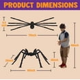 thumbnail image 6 of Ayieyill 79 In Giant Spider Halloween Decorations Outdoor, Scary Large Spider for Halloween Yard Decorations, Haunted House Props, 1pc, 6 of 8