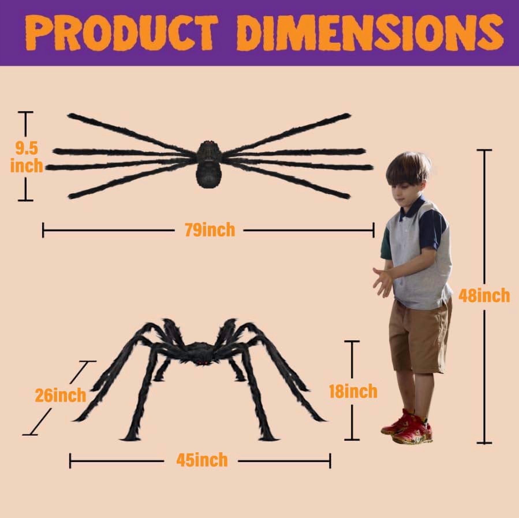 Ayieyill Giant Spider Halloween Decoration, 79", Black photo 6