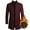 Wine Red (thickened), variant on Paille Men's Jacket Solid Color Trench Coats Lapel Pea Coat Thicken Work Overcoats Black (thickened) 3XL