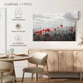 thumbnail image 5 of Elephant Stock Red Poppy Field Pop Wall Art - Horizontal Canvas Wall Art - Living Room Wall Decor - Floral And Botanical Canvas - Red And Gray Decor - 36" x 24", 5 of 8