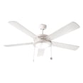 thumbnail image 1 of Ventilador de techo 52, 2 luces E27 40 W, acabado blanco, 5 aspas reversibles, 3 velocidades, 1 of 8
