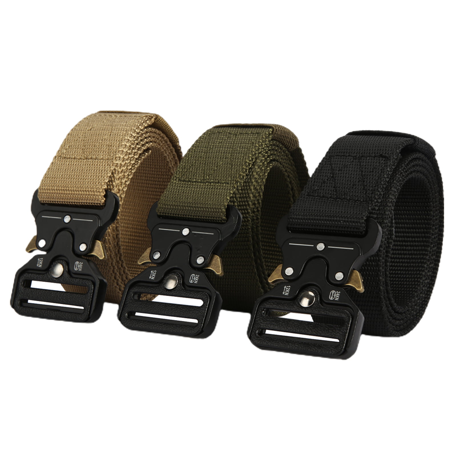 Heavy Duty Quick Release Buckle Snap Hook Tactical Nylon Belt Gear Keychain Clip 