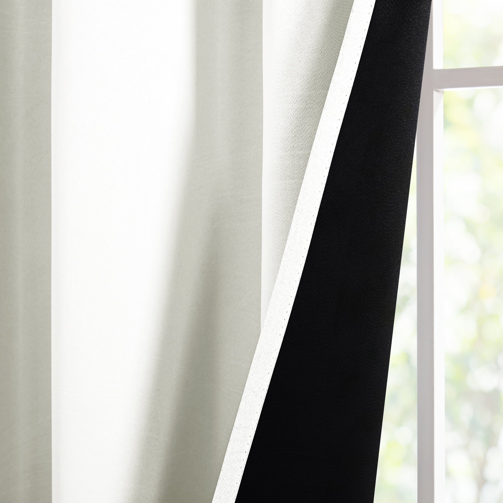 Deconovo Total Blackout Curtains for Living Room, Thermal Insulated, 2 Panels, 52"x84", Cream