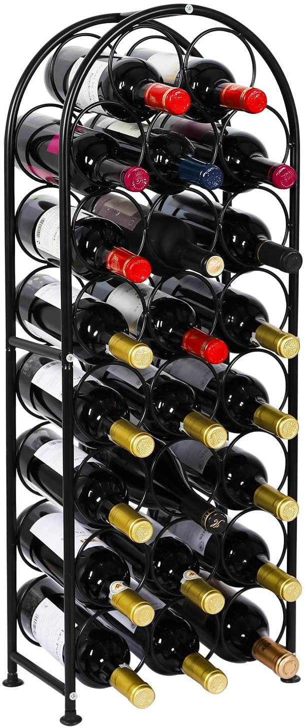 BGHDIDDDDD Novelty Wine Rack Metal Wine Bottle Holder Wall Mounted Wine Rack Black Wine Shelf Can Store 10 Wine Bottles