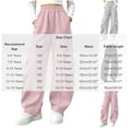 thumbnail image 4 of WAVSUF Girls Sweatpants with Pockets Wide Leg Loose Fit Spring Outdoor Trendy Joggers Pink 7-8, 4 of 7
