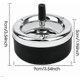 thumbnail image 2 of Bull Brand Round Push Down Black Metal Spinning Ashtray, 9cm (7022), 2 of 3