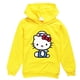 thumbnail image 2 of Hello Kitty nueva ropa para niños de algodón puro Color sólido estampado de dibujos animados Sudadera con capucha niñas moda Tops de manga larga para niños, 2 of 5