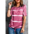 thumbnail image 3 of POGLIP Women's Fuchsia Tie-dye Print Loose T-shirt, 3 of 6