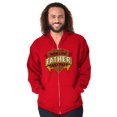 thumbnail image 2 of Worlds Greatest Father Trophy Dad Men's Big & Tall Graphic Zip Up Hoodie Brisco Brands 4X, 2 of 4