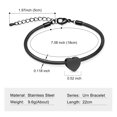 thumbnail image 2 of Heart Urn Bracelet for Ashes, Cremation Jewelry Leather Bracelets for Ashes for Men Women Memorial Ashes Bracelet with Filling Kits, 2 of 7