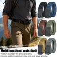 thumbnail image 3 of Mens Tactical Nylon Belts Casual Stretch Wide Belt for Hiking Rigger Work Simple Stylish Versatile Waistband Gray One Size, 3 of 3