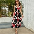 thumbnail image 3 of Casino Fun Dress Summer Street Style Bohemia Long Dresses Female Sleeveless Printed Maxi Dress, 3 of 9
