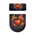 thumbnail image 2 of HELLHERO Flame Heart Toilet Seat Lid Cover Thankful Fall 2 Pieces Reusable Adjustable Toilet Lid Cover Stretch, 2 of 5