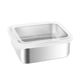 thumbnail image 2 of Recipiente de acero inoxidable para almacenar alimentos con colador, recipiente para preparar comidas, transparente 2000 ml, 2 of 9