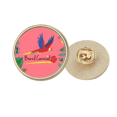 thumbnail image 1 of Broche de oro metálico circular Unbranded Loro brasileño, 1 of 3