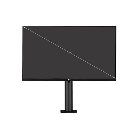LG - 27” Ergo IPS QHD Monitor with Ergonomic Stand & C-Clamp - Black