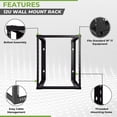 thumbnail image 2 of NavePoint 12U Wall Mount Rack - Server Rack for 19 Inch IT Equipment Open Frame Rack – Network Rack for AV & Server Equipment 16” Deep Rack, Black, 2 of 4