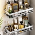 thumbnail image 1 of Xihbxyly Estante para Ducha, Organizador de Pared, Sin Taladros, Aluminio Inoxidable, Diseño Compacto, Almacenamiento para Baño y Cocina, Versátil, Tamaño 30,5 X 13 X 5,5 Cm, 1 of 7