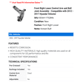 thumbnail image 2 of Front Right Lower Control Arm and Ball Joint Assembly - Compatible with 2012 - 2017 Hyundai Veloster 2013 2014 2015 2016, 2 of 2