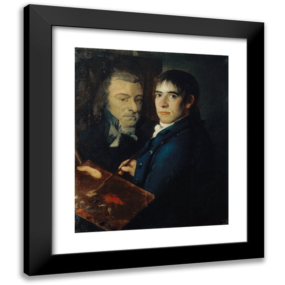 Francesc Lacoma i Sans 12x14 Black Modern Framed Museum Art Print Titled - Self-Portrait (1805)