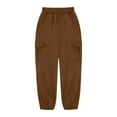 thumbnail image 5 of TMOYZQ Boys Cargo Pants Youth Kids Elastic Waist Casual Jogging Trousers with Pockets 3-12 Years, 5 of 8