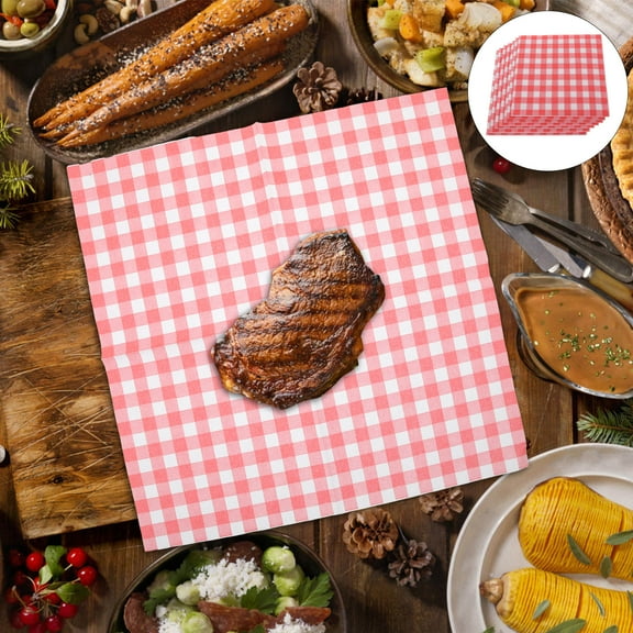 HEMOTON Wax Paper Sheets for Food Packaging, Assorted Colors, and Oil Proof, 100 Count Food Wrapping Paper