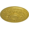 thumbnail image 3 of 30 5/8"OD x 2 1/2"P Tellson Ceiling Medallion (Fits Canopies up to 6 3/4"), Hand-Painted Rich Gold, 3 of 7