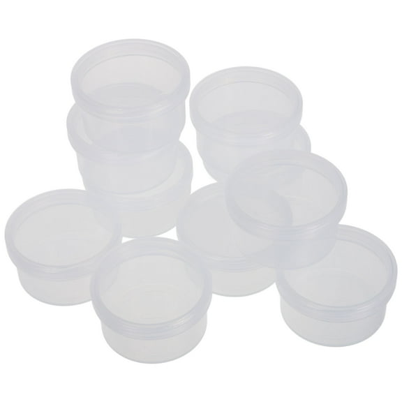 SWETRACE 10Pcs Small Plastic Containers with Flip Top Lid for Jewelry Storage Home and Travel Use