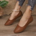 thumbnail image 6 of Domzle Ballet Flats for Women, Dressy Casual Slip On Flat Shoes with Pointed Toe, Comfortable Ballerina Flats for Work Office Wedding Daily Wear Brown, 6 of 6