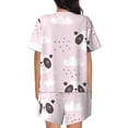 thumbnail image 3 of Naloa Cute Panda Women's Short-Sleeved Pajama Set, Loungewear, Summer pajamas, Breathable Cozy - 3X-Large, 3 of 9