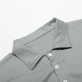 thumbnail image 5 of Men's Daily Polo Shirt Solid Color Long Sleeved T Shirt Breathable Casual Polos Undershirt, 5 of 7