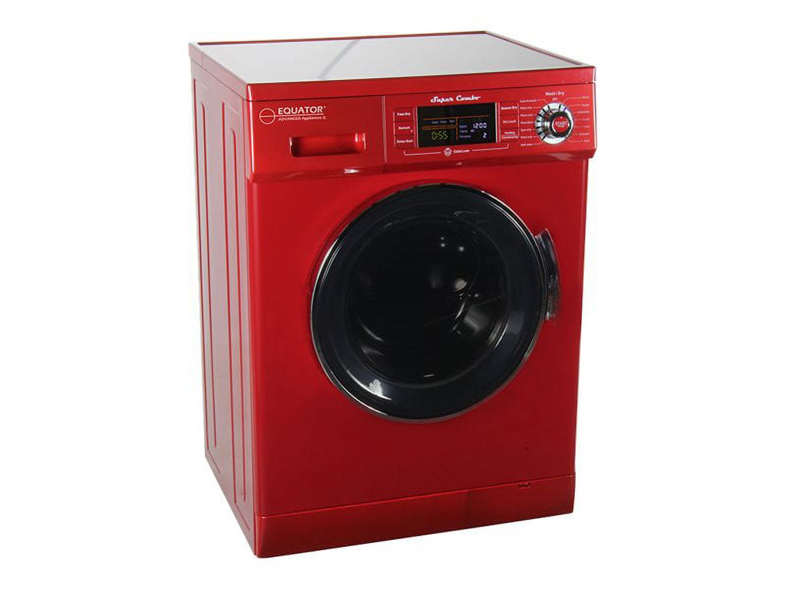 Equator All-in-one 13 lb Compact Combo Washer Dryer, Red - image 5 of 6