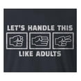 thumbnail image 2 of 9 Crowns Tees Rock Paper Scissors Funny Sarcastic T-Shirt (Handle Unisex Navy, 2XL), 2 of 2